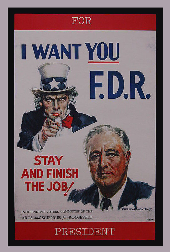 (image for) 1940's I Want You FDR Window Sticker